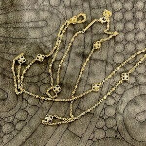 Kendra Scott Rue Long Strand Necklace In Gold, 36 inches long, with Pouch